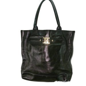 Tory Burch Black Leather Gold Hardware Shoulder Bag